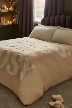 Image of Silentnight Lets Get Cosy Duvet Set - Size: King Size - White