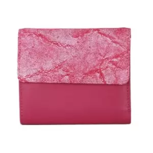 Image of Eastern Counties Leather Womens/Ladies Anais Purse With Foil Embossed Panel (One Size) (Fuchsia/Pink Foil)