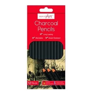 Image of Work of Art Charcoal Pencils Pack of 12 TAL05148