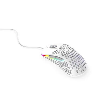 Image of Xtrfy M4 RGB Wired Optical Gaming Mouse, USB, 400-16000 DPI, Omron Switches, 125-1000 Hz, Adjustable RGB, White