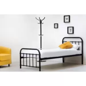 Image of Henley Black Victorian Style Metal Single Bed Frame 3ft - Black