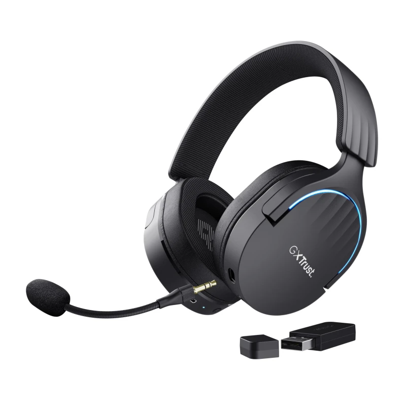 Image of Trust Trust GXT491 FAYZO Gaming Over-ear headset Bluetooth (1075101) Virtual Surround Black Surround sound, Microphone mute, Volume control 24901