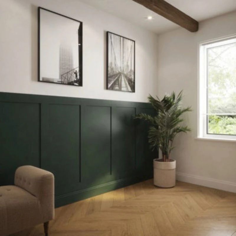 Image of Kraus Shaker Style Rectangular Wall Panelling Kit - Paint Any Colour, Install In Minutes - 1.44M2