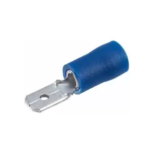Image of Blue 4.8mm Male Tab Connector Pack of 100 - Truconnect