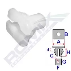 Image of ROMIX Clip, trim-/protection strip 15066