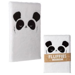 Image of Panda Design Fluffy Plush Notebook