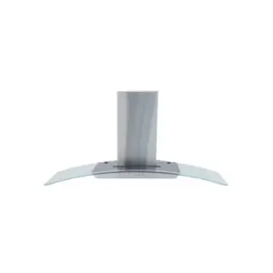 Image of Montpellier MHE900LX 90cm Curved Glass Chimney Cooker Hood with LED Colour Trim - Stainless Steel