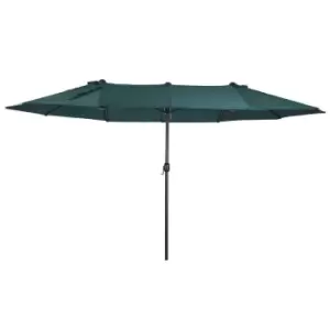 Image of Outsunny 4.6m Double Canopy Parasol (base not included) - Dark Green
