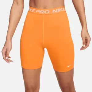 Image of Nike Pro 365 7" High Rise Short Tight Womens, Vivid Orange/White, Female, Leggings, DA0481-836