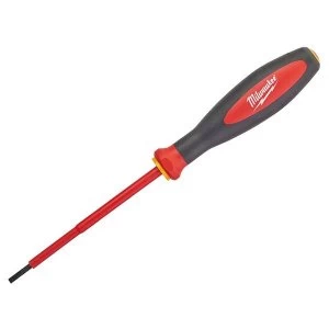 Image of Milwaukee Hand Tools VDE Slotted Screwdriver 4.0 x 100mm