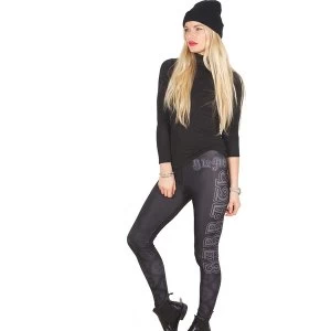 Image of Black Sabbath - Celtic Logo Ladies Medium-Large Fashion Leggings - Black,White