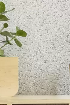 Image of Paintable Snow Textured White Durable Heavy Duty Wallpaper