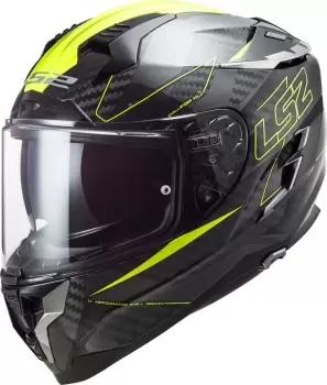 Image of LS2 FF327 Challenger Fold Carbon Helmet, yellow Size M yellow, Size M