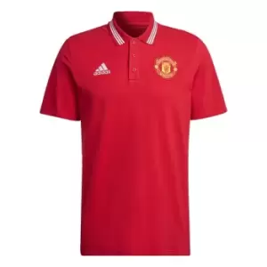 Image of adidas Manchester United DNA Polo Shirt Mens - Red