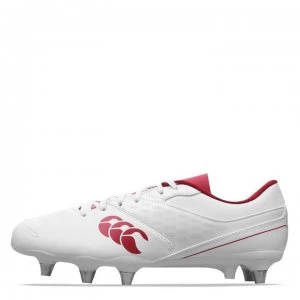 Image of Canterbury Phoenix Raze Soft Ground Rugby Boots Mens - White/Red