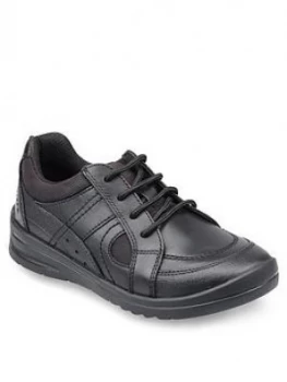 Image of Start-Rite Boys Yo Yo Lace Up School Shoes - Black Leather