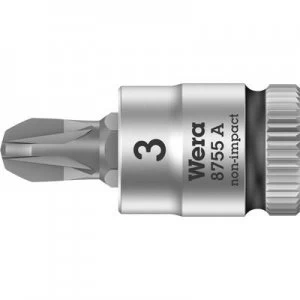Image of Wera 8755 A 05003355001 Pozidriv Bit PZ 3 1/4 (6.3 mm)