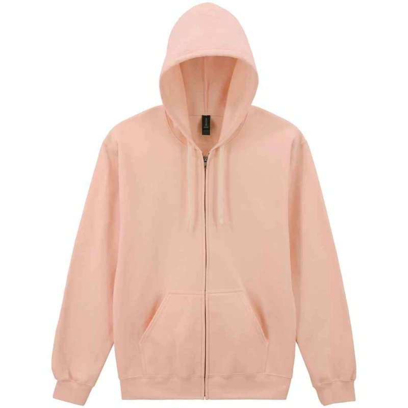 Image of Gildan Mens Softstyle Midweight Full Zip Hoodie in Rose Size: Small Rose Male S