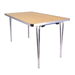 Image of Jemini Aluminium Folding Table Rectangular Beech W1220xD685xH698mm KF7