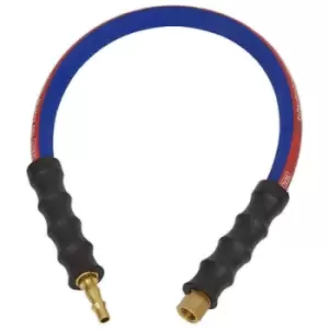 Image of Sealey AH2R Air Leader Hose 600mm x Ø8mm with Tailpiece & 1/4"BSP ...
