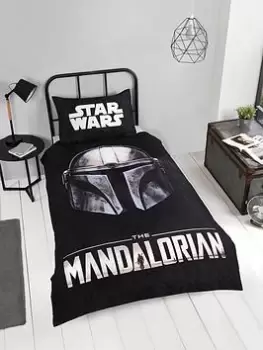 Image of Star Wars Mandalorian Duvet Set, Black, Size Double
