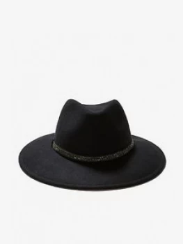 Image of Mint Velvet Mint Velvet Fedora Sparkle Trim Hat