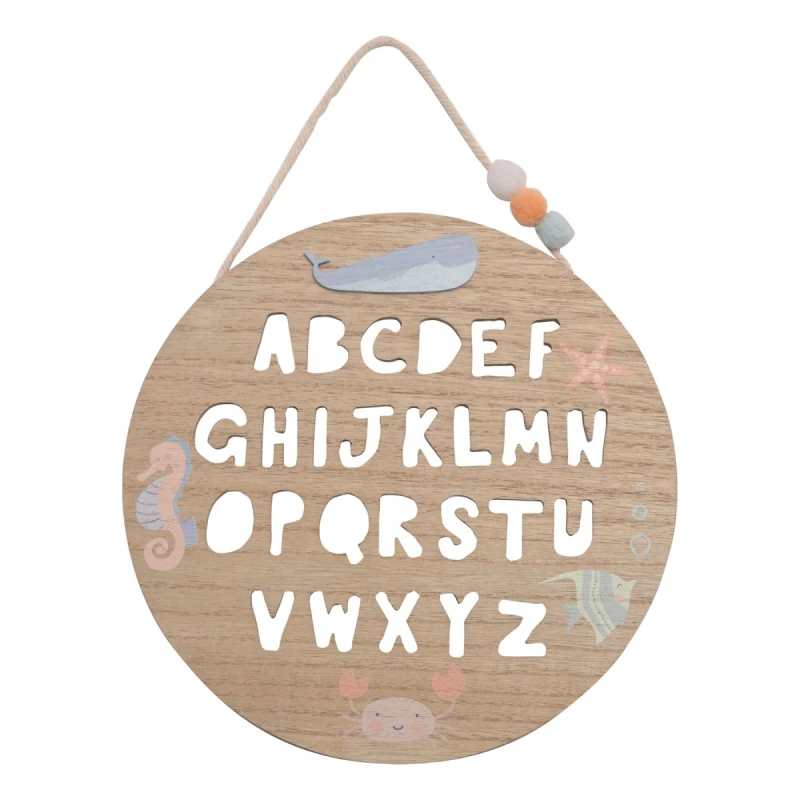 Image of Petit Cheri Petit Cheri Alphabet Plaque 24cm x 24cm Multi unisex
