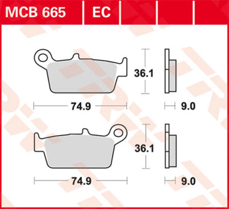 Image of TRW Lucas Brake lining MCB665