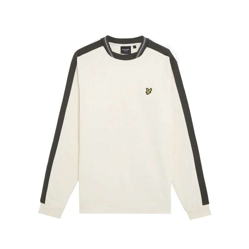 Image of Lyle & Scott Contrast Stripe Sweatshirt Lyle & Scott Blanc Male S