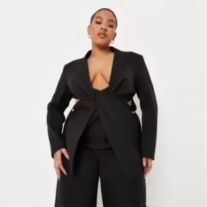 Image of Missguided Around Tea Dress Ss Gingham - Black