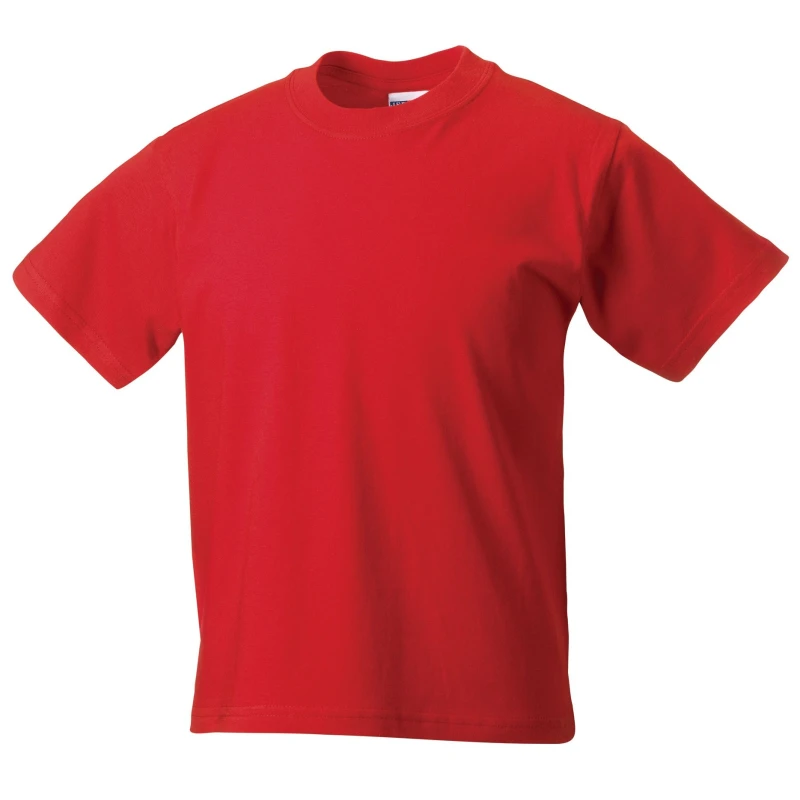 Image of Jerzees Schoolwear Jerzees Schoolgear Classic Plain T-Shirt in Light Red Size: 3-4 Years Light Red Unisex 3-4 Years