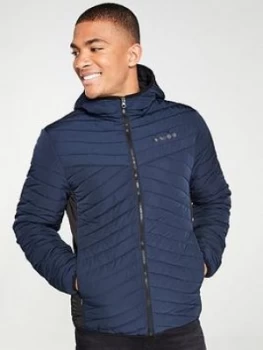 Image of Diadora Chromia Light Hooded Jacket - Navy
