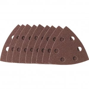 Image of Draper Hook and Loop Triangular Delta Sanding Sheets 93mm x 93mm Assorted Pack of 10
