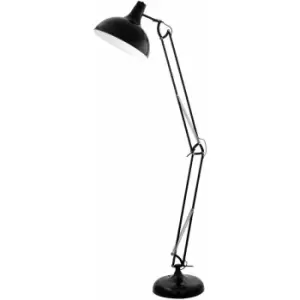 Image of Table Desk Lamp Colour Black Flexible In Line Switch Pedal Switch Bulb E27 1x60W