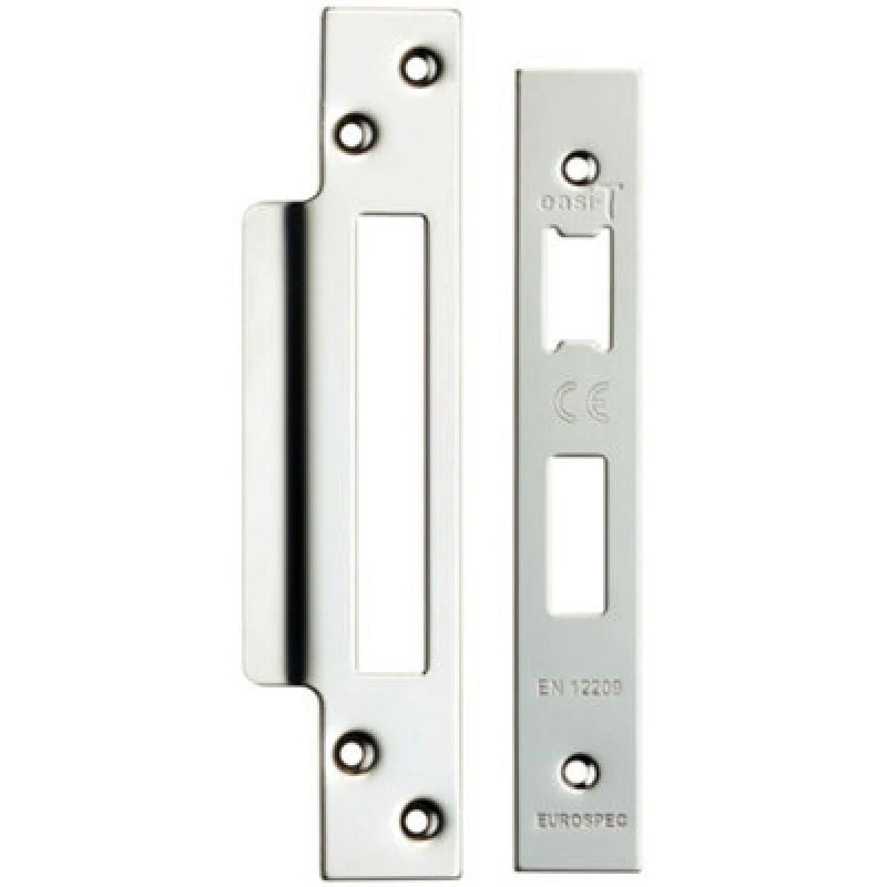 Image of Loops Forend Strike and Fixing Pack Suitable for Sashlocks Bright Stainless Steel Metallics