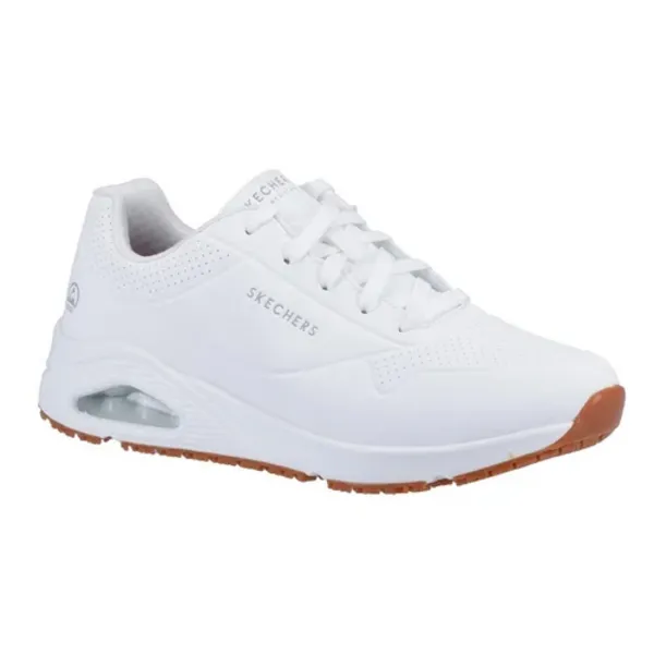 Image of Skechers Lace Up Athletic W/ Airbag - White Size 7, Women White VGFOQ Female 7
