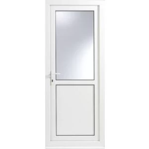 Image of White PVCu Half Glazed Back Door Frame Rh H2055mm W840mm