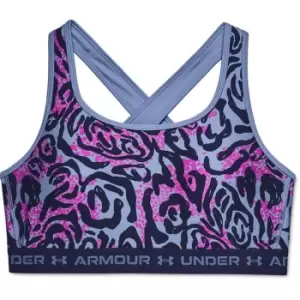 Image of Under Armour Crossback Mid Sports Bra Womens - Blue