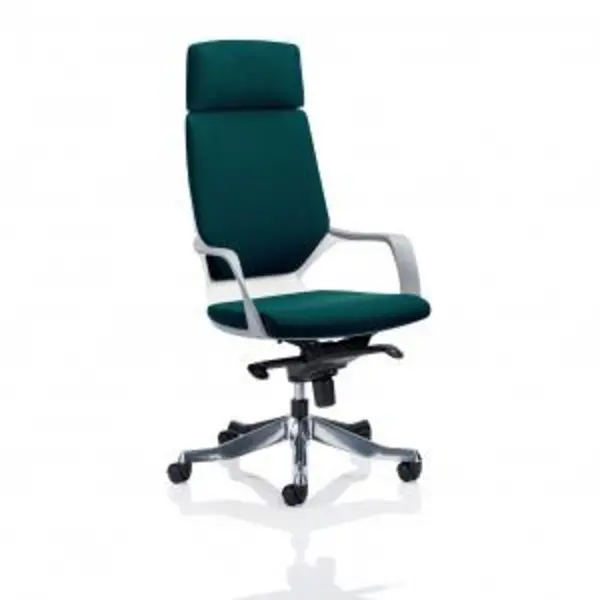 Image of Xenon Executive White Shell High Back With Headrest Fully Bespoke DYNKCUP1184