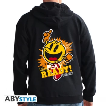 Image of Pac-Man - Let's Play Man Mens Medium Hoodie - Black