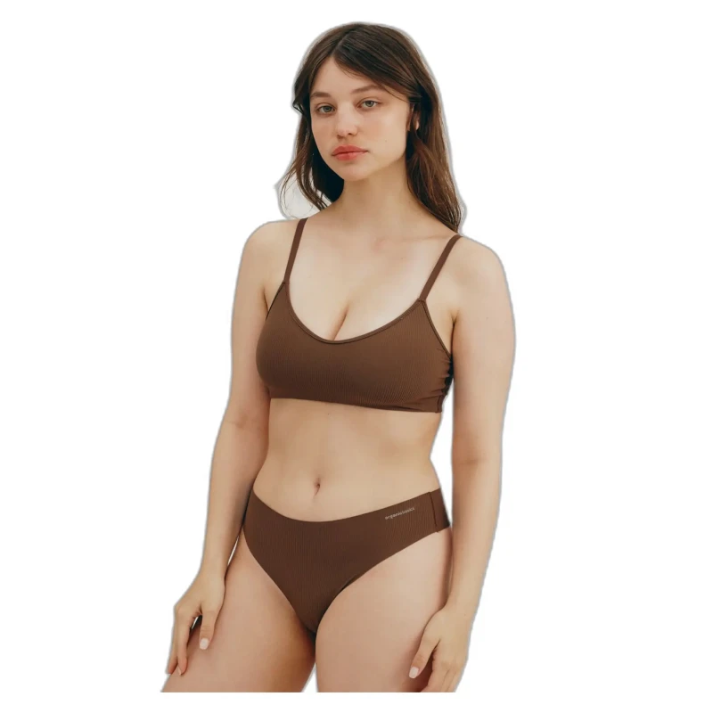 Image of Organic Basics Womens panties Organic Basics Naked Rib Marron Female M