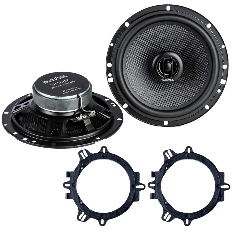 Image of In Phase XTC17.2CF 320 Watts 17cm 2-Way Rotary Tweeter Car Door/Shelf Speakers