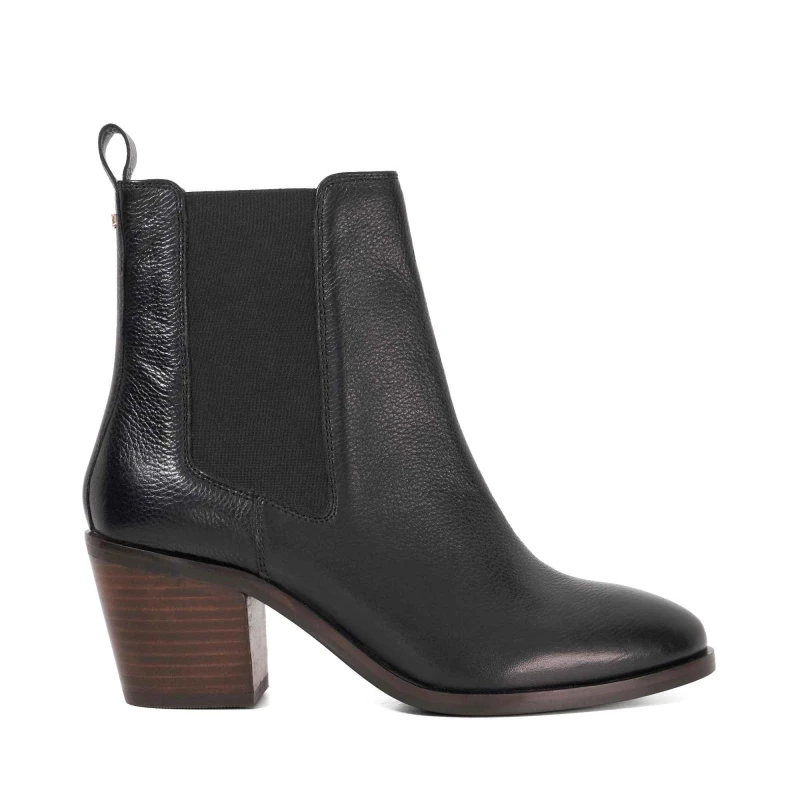 Image of Dune London Womens 'Pasil' Leather Ankle Boots in Black Size: 4 Black Female 4