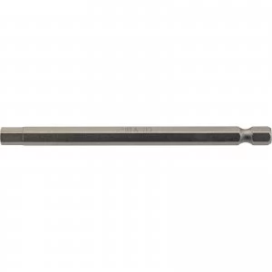 Image of Draper Hex Screwdriver Bit Hex 6mm 100mm Pack of 1