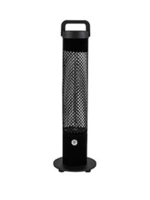 Image of 1200W Flocked Outdoor Floor Standing Radiant Patio Heater Black