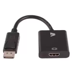 Image of V7 Black Video Adapter DisplayPort Male to HDMI Female
