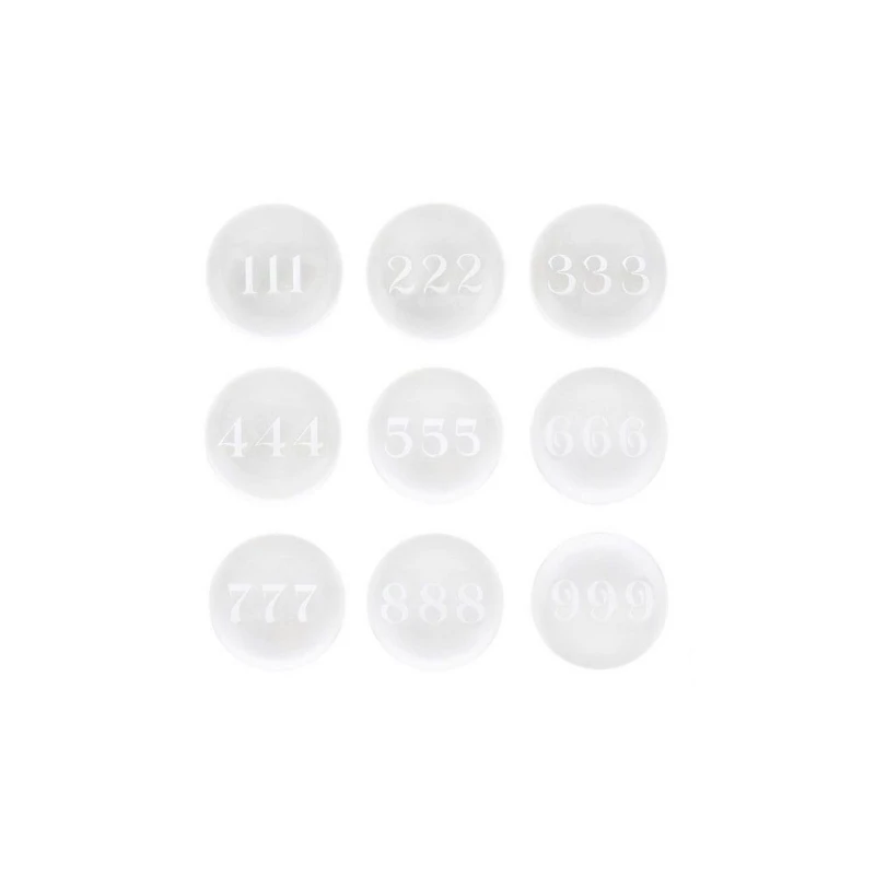 Image of Something Different Something Different Angel Number Crystal Ball Set (Pack of 9) in Clear Clear One Size Unisex 5063693744724