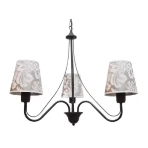 Image of Malbo Multi Arm Chandeliers With Shades Black, Grey 50cm