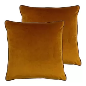 Image of Furn. Gemini Twin Pack Polyester Filled Cushions Pumpkin