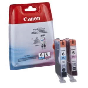 Image of Canon BCI6 Photo Cyan and Photo Magenta Ink Cartridge